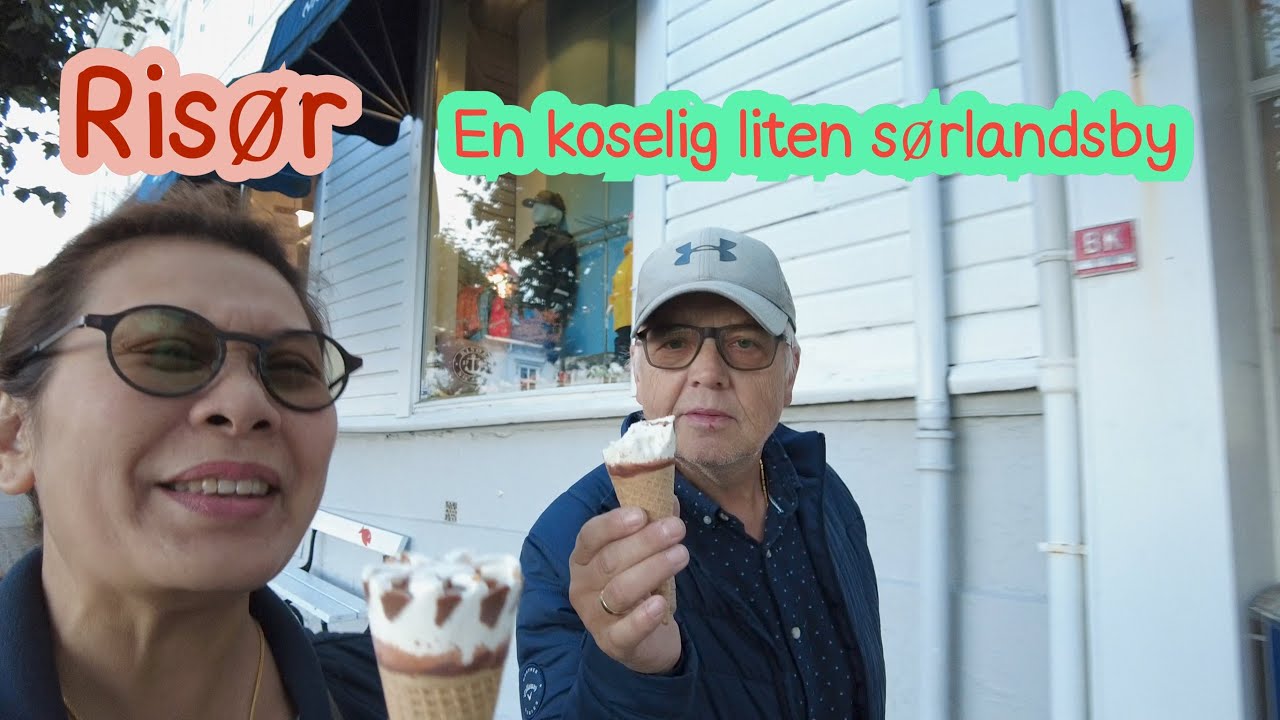 Risør, en koselig liten sørlandsby. Fra vår første tur i egen bobil..