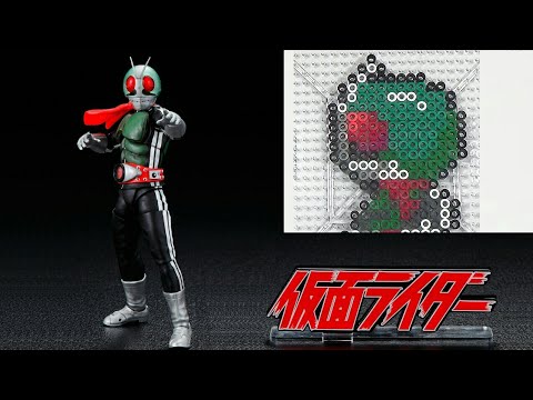 仮面ライダー 仮面ライダー アイロンビーズで作ってみた Iron Beads Youtube