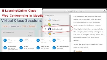 Video Conferencing in Moodle (Part -1): Online Learning or Virtual Class with BigBlueButton