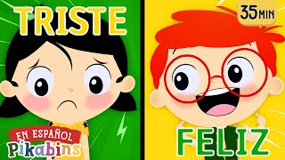 ¿Triste o Feliz?  Las Emociones! | Caricaturas | Pikabins Canciones Infantiles Educativas