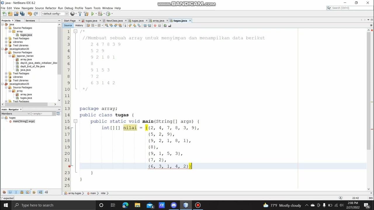 Membuat Sebuah Array untuk Menyimpan dan Menampilkan Data - YouTube