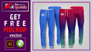 Download Free Men S Melange Sport Pants Editable Mockup Design In Adobe Illustrator Coreldraw Youtube