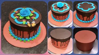 Beautiful Flower Cake Design | Chocolate Flavour Birthday Cake | Step By Step Guide | By Chef Fayyaz