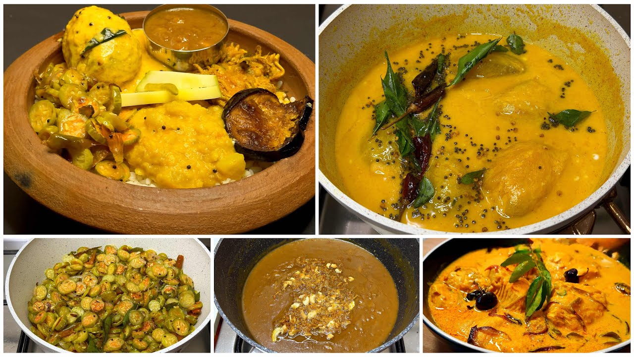 Lunch Recipes തനിനാടൻ | മാമ്പഴ പുളിശ്ശേരി,കല്ലുമ്മക്കായ പാൽ കറി,പഴം പ്രഥമൻ,....🤤