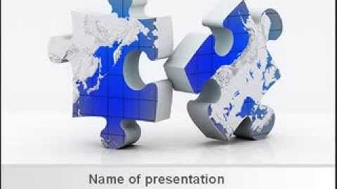 World Map Fragments PowerPoint Template by PoweredTemplate.com
