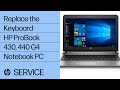 Replace the Keyboard | HP ProBook 430, 440 G4 Notebook PC | HP
