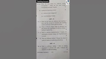 BCA Software Engineering Question paper 2021