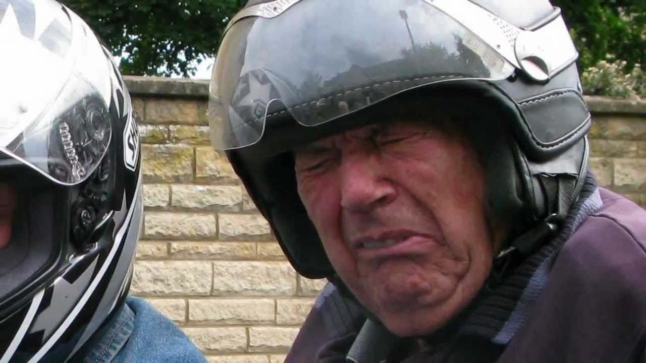 My Dad Reg Little of Kingswear on a motorbike on his 85th Birthday !