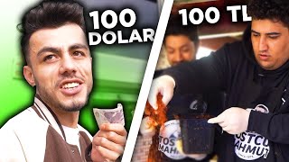 100 DOLAR vs 100 TL İLE BİR GÜN GEÇİRMEK !