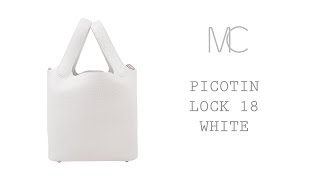 Picotin leather bag Hermès White in Leather - 25075005