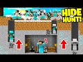 this Hidden Minecraft Base is INVISIBLE to Minecraft NOOBS! (Hide or Hunt #1)