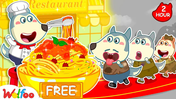 Let's Mukbang Free Giant Noodles! | Kids Stories about Family | Wolfoo Family