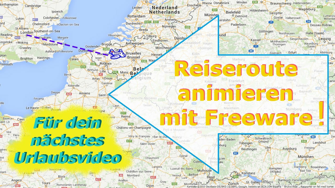 Tutorial animierte Reiseroute für dein nächstes Urlaubsvideo - YouTube