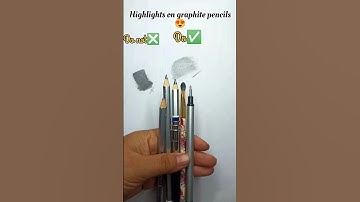Do ✅or do not ❎ highlighting tutorial 😍 graphite pencils 😱 #easytutorial #highlights #youtubeshorts