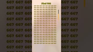 Can you find 766? #puzzle #brainteaser #numberchallenge