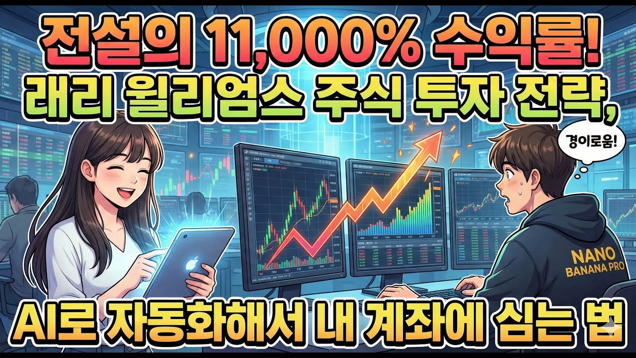 전설의 11,000% 수익률! 래리 윌리엄스 주식 투자 전략, AI로 자동화해서 내 계좌에 심는 법