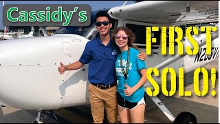Cassidy's First Solo | 16 Year Old Female AFJROTC Cadet Makes Her First Solo Flight