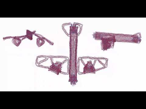 C4. The design and simulation trajectory of the airplane structure by four scaffolds.