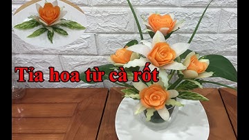 TỈA HOA HỒNG TỪ CÀ RỐT / prune roses from carrots @maihuyencarving 0977138662