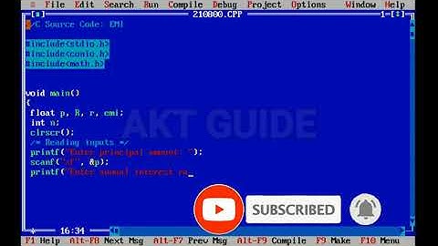 C Program to Calculate Monthly EMI (Equated Monthly Installment)//EMI//akt guide