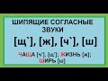 Шипящие согласные звуки. 1 класс. Повторение.