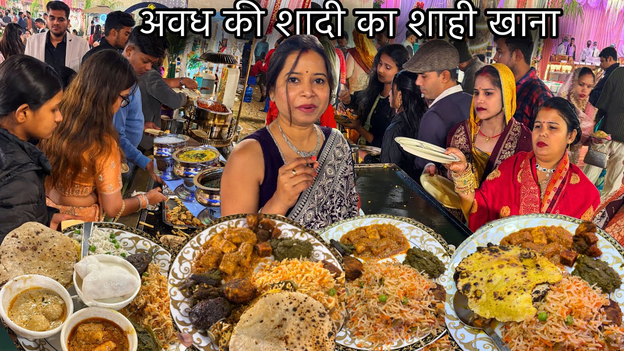 136 Dishes वाली ऐसी Shahi Awadhi Shadi की Dawat आपने पहले नहीं देखीं होगी||Lucknow Wedding Food