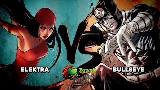 Bullseye vs Elektra DC Comics Marvel Mugen fights