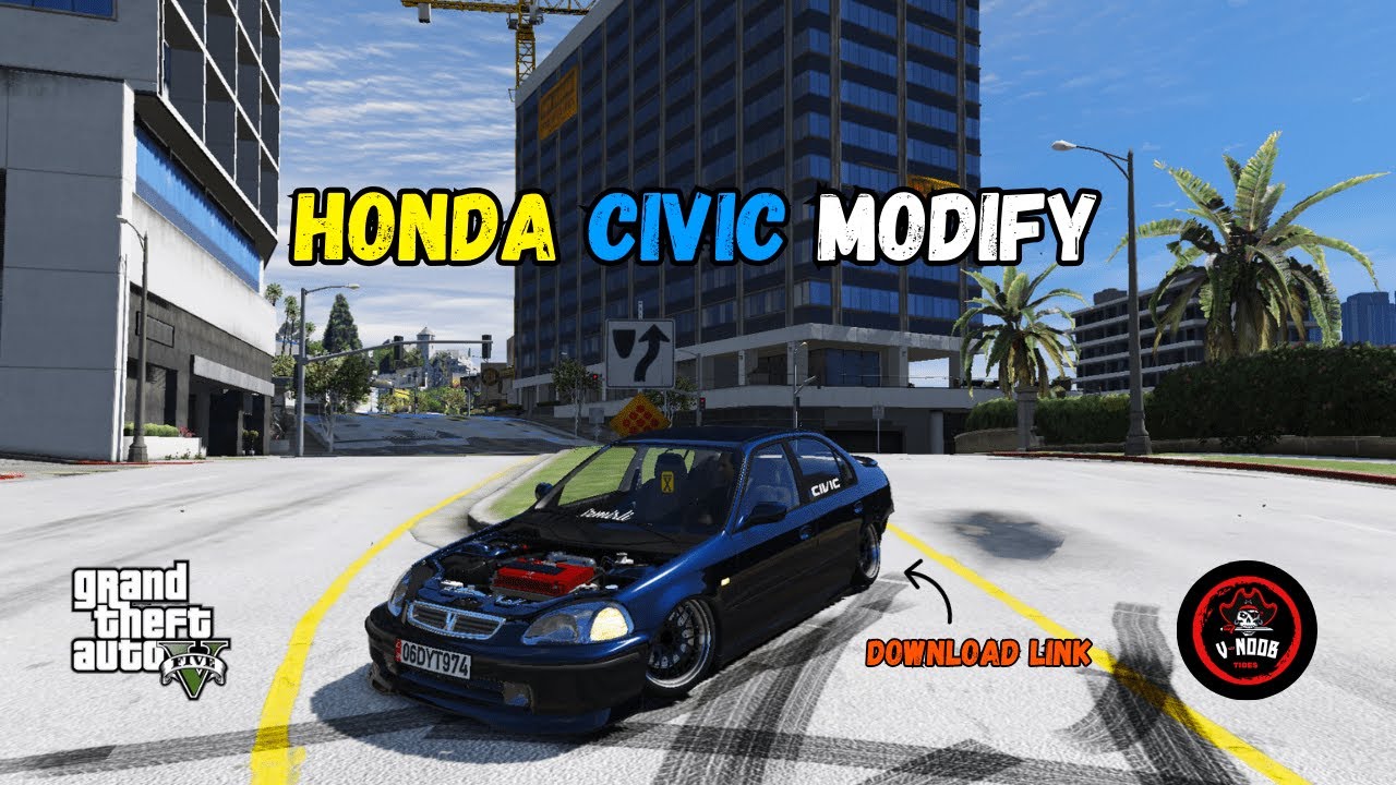 HONDA CIVIC EK9 1.4i S-MODEL MODIFIED MOD IN GTA5 | GTA5 MODS | HINDI/URDU | DOWNLOAD | V NOOB TIDES