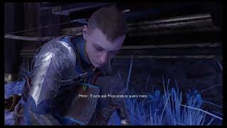 God of War Ragnarök Jogamos com Atreus e fomos falar com Jörmungandr a grande serpente screenshot 1