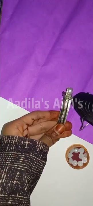diy pearl clip #Aadila'sAim'sdiy #diy #pearlclip # handmade #easy