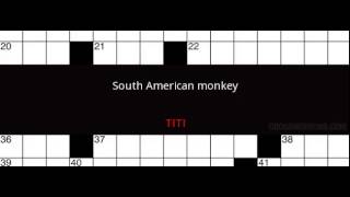 South American monkey Crossword Clue Solution