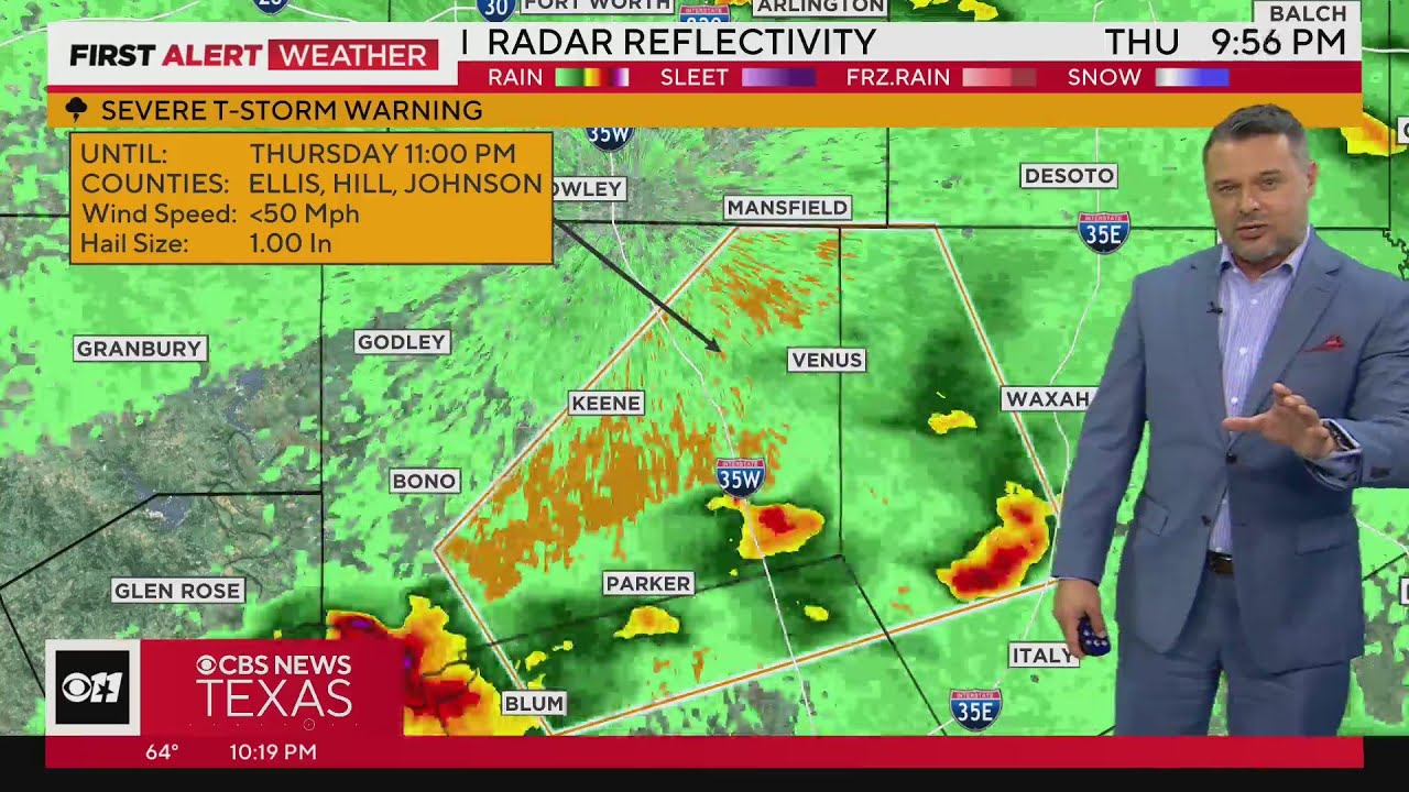 Severe Thunderstorm Warnings issued for parts of North Texas