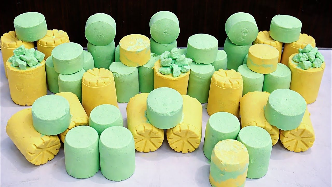 Vibrant green & yellow 💚 🟡 baking soda Asmr | Curnchy Asmr for sleep| baking soda curnchy asmr