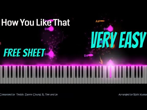How you Like That Easy Piano - Blackpink