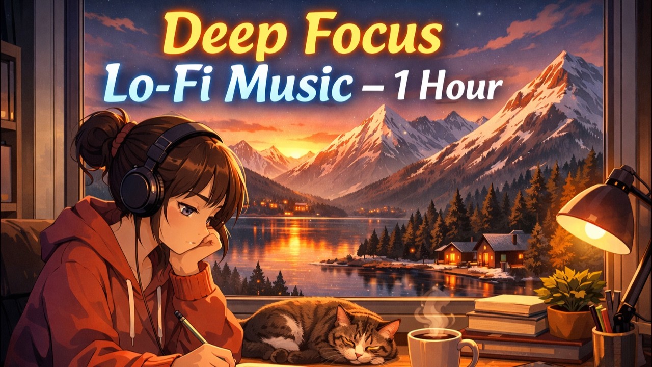 Deep Focus Lo-Fi Music – 1 Hour Chill Beats for Studying, Working & Relaxing | Calm Lofi Hip Hop Mix