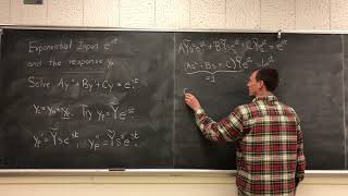 Exponential Input for Second Order Differential Equation
