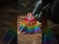 🌈 Crystal Prism ASMR Cut ✨ Satisfying Glass Slice #satisfyingvideo #hyperrealistic#asmr