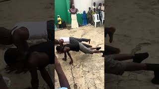 Strength training:How my students performed calisthenics at the school party #shorts