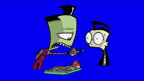 Scared of beans space boy, Invader Zim blue screen