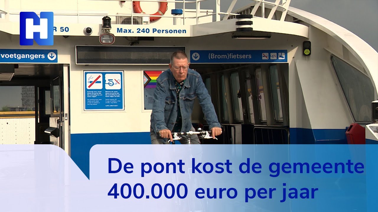 Amsterdamse pont Sporenburg gaat heen en weer met maar zeven reizigers per keer