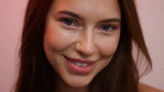 Close Up Portrait Of Beautiful Woman Smiling In Studio | Free Stock Video