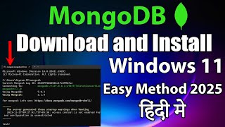 How To Install MongoDB On Windows 11 | MongoDB Kaise Install Kare | MongoDB Kaise Download Kare 2025