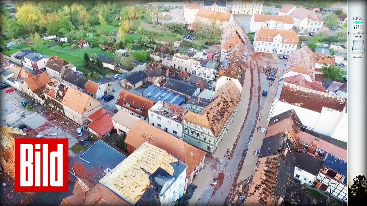 Tornado in Bützow - Drohnen-Video zeigt Chaos / Flug / Rostock / Zoran / Verletzte)