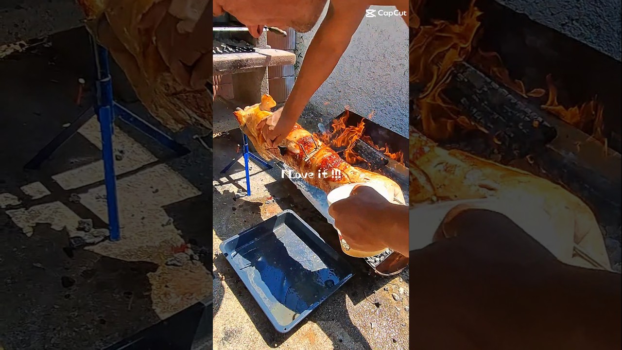 Целый поросенок на вертеле в Хорватии 🐖🔥 