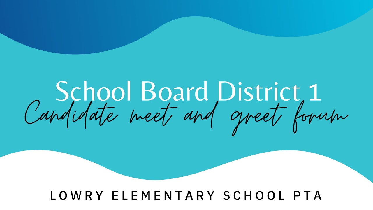Hillsborough County School Board, District One Candidate Meet & Greet YouTube