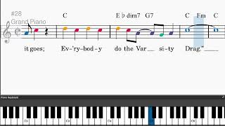 The Varsity Drag by Ray Henderson - Easy piano tutorials with leadsheet and chords