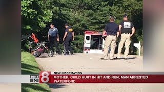 PD: Mother, child struck by car in Waterford, arrest made
