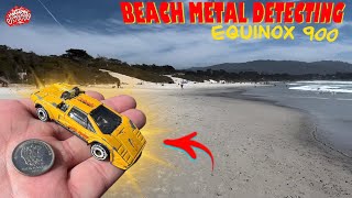 I Found an EXOTIC Car and Foreign Money!! Metal Detecting Carmel Beach!!