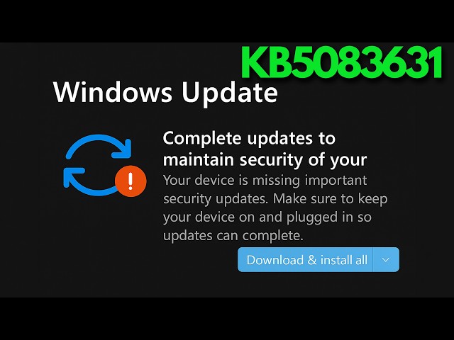 Win11/起動10秒/事務・動画向け/16GB/SSD256/BD/無線KB付 Windows 11 Update KB5083631 Install Error Your Device Is Missing