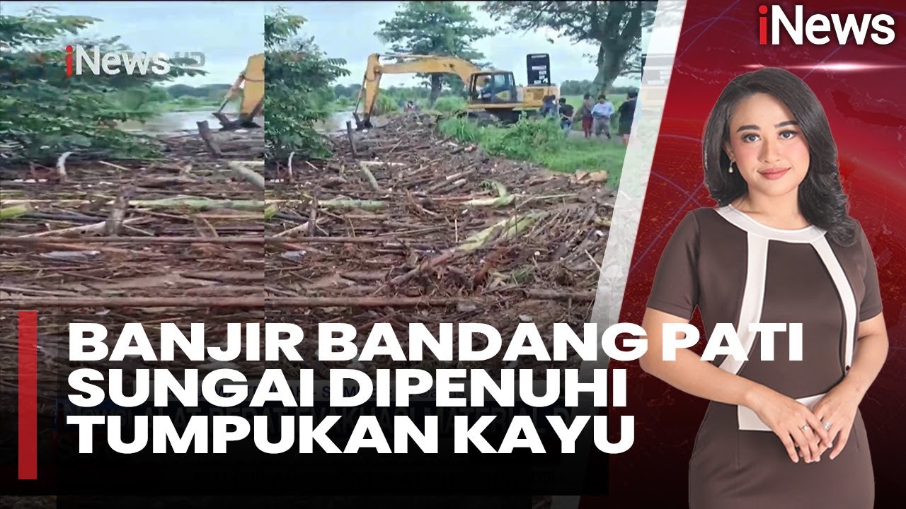 Banjir Bandang di Pati, Arus Deras Sungai Dipenuhi Tumpukan Kayu |iNews Sore (11/01)